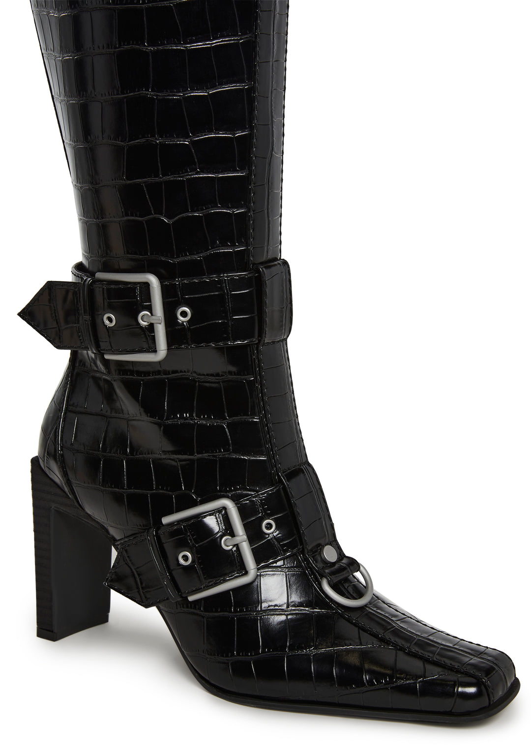 Womens Knee High Boots - Black - Image 2