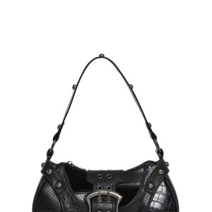 Vegan Leather Shoulder Bag Current Mood - Black