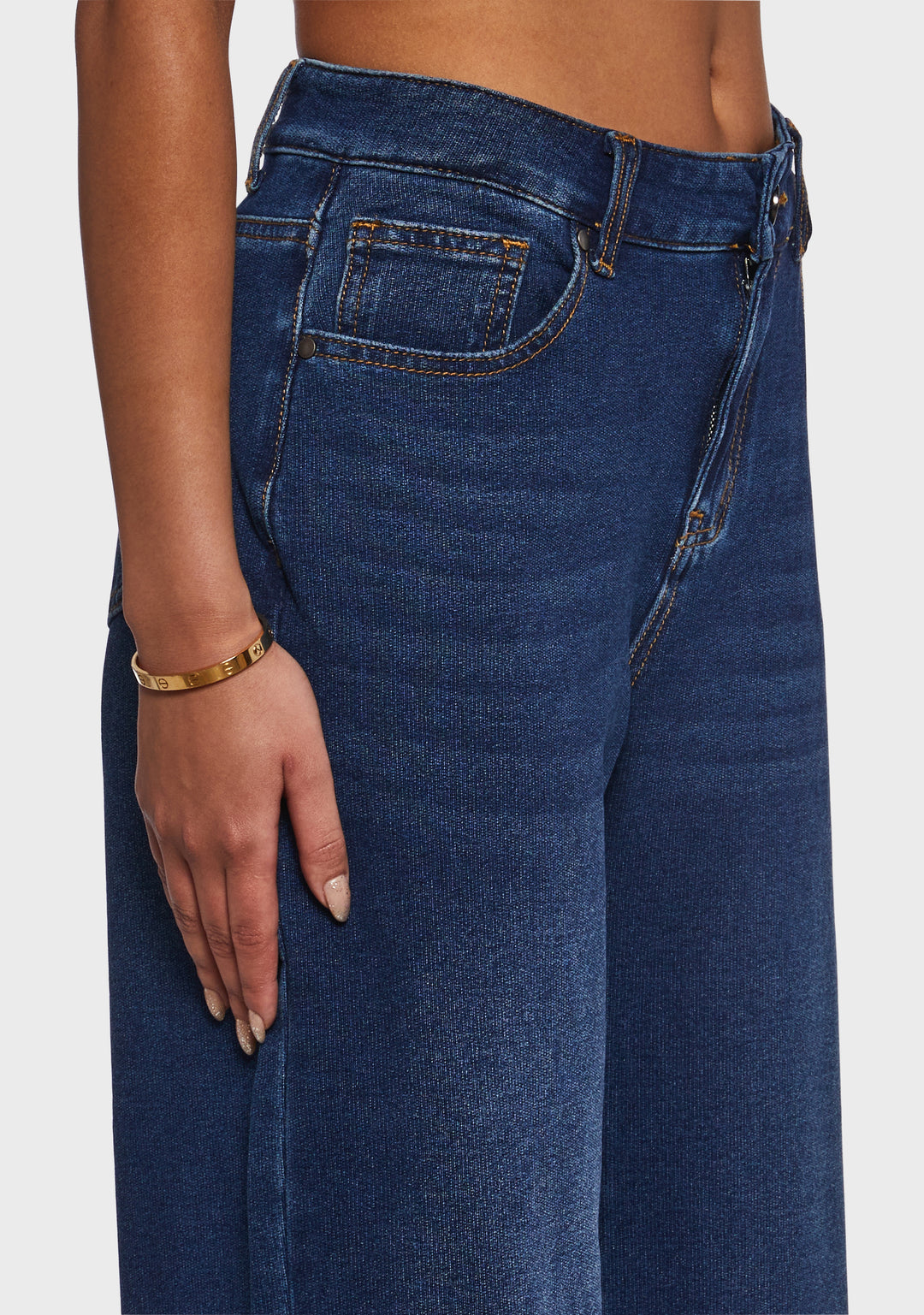 Womens Jean Sweatpants Current Mood - Blue - Image 5