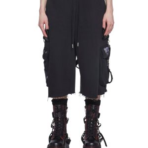 Dolls Kill x Tokyo Ghoul Washed Cotton Sweatshorts - Black