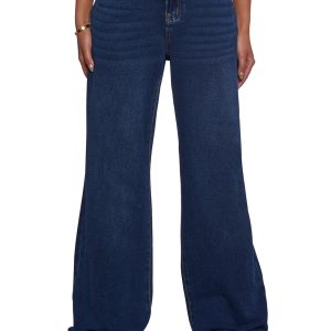 Womens Jean Sweatpants Current Mood - Blue