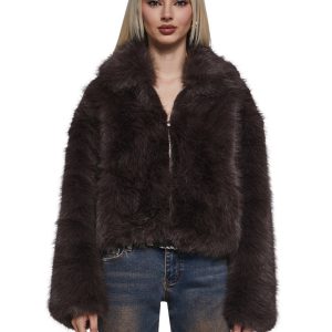 Cancelled List Faux Fur Coat