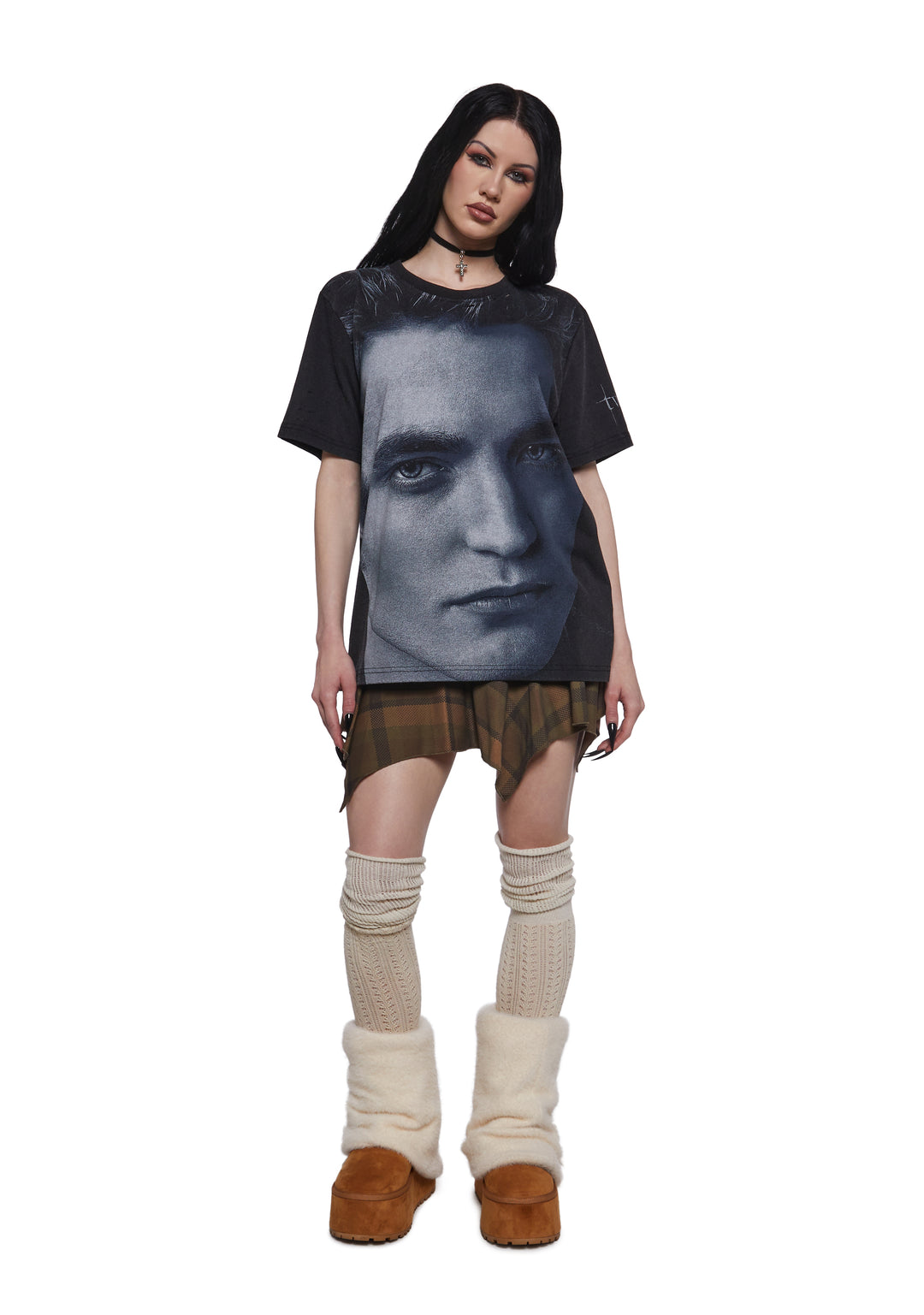 Dolls Kill x Twilight Edward Oversized Distressed Graphic Tee - Black - Image 2