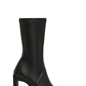 Vegan Leather Boots With Side Zipper Closures Generation Kiss - Black