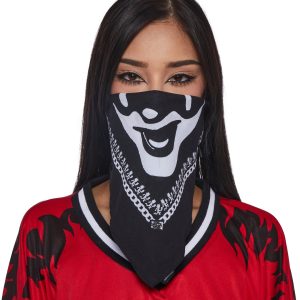 Dolls Kill x Insane Clown Posse Violent J Shaggy 2 Dope Graphic Bandana - Black