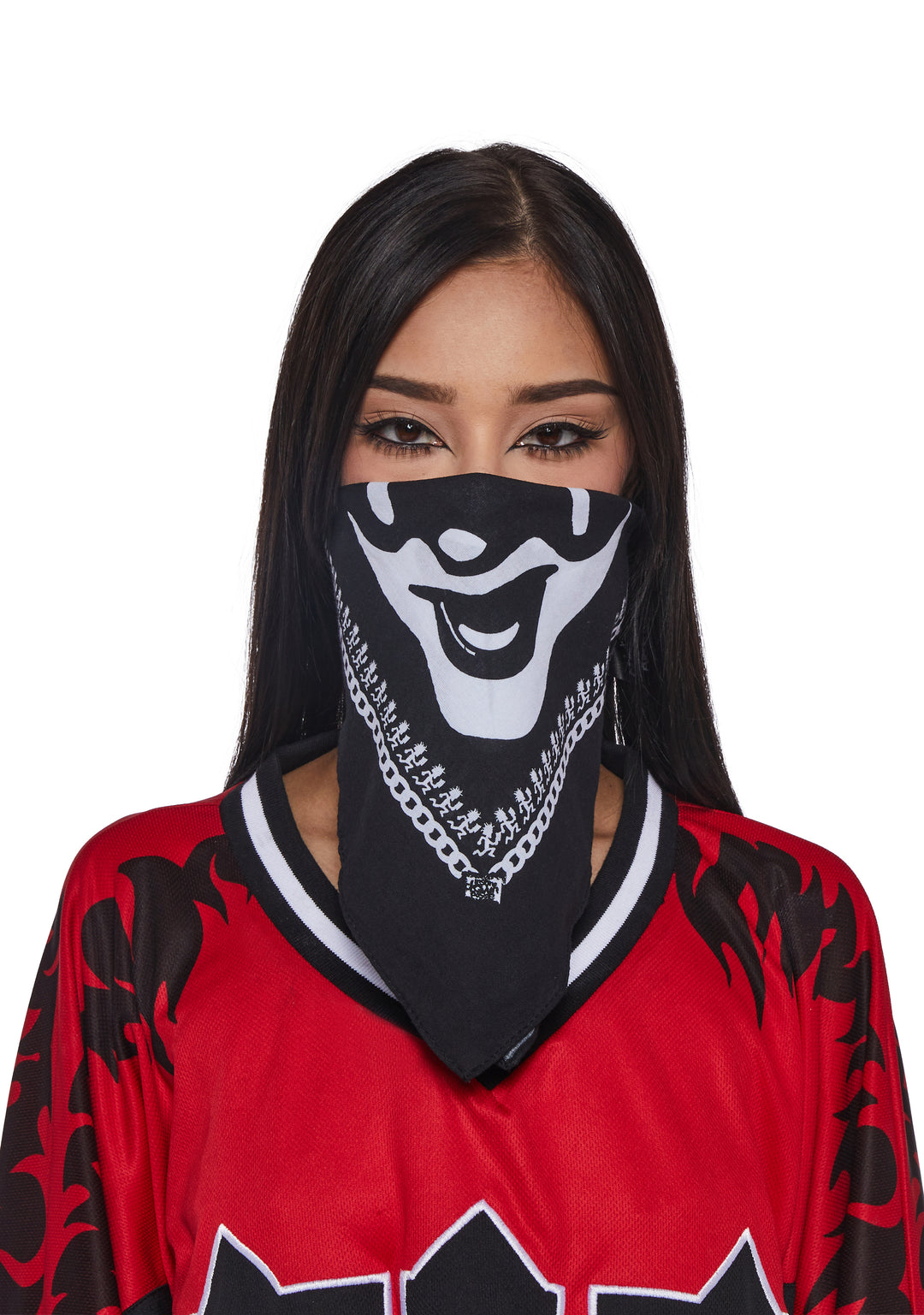 Dolls Kill x Insane Clown Posse Violent J Shaggy 2 Dope Graphic Bandana - Black