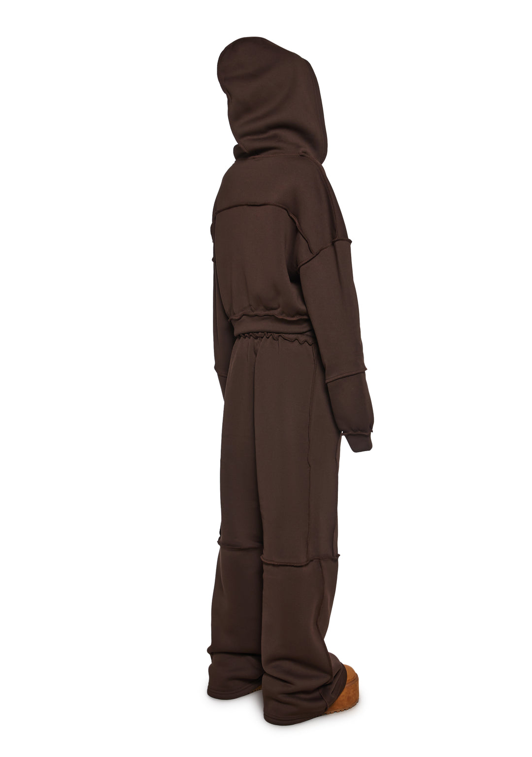 Womens Sweat Suit Set - Brown - Image 4