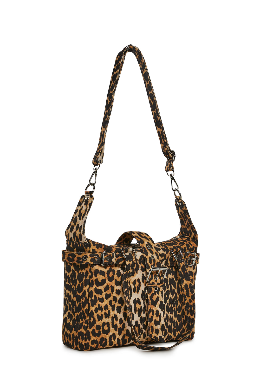 Leopard Print Canvas Tote Bag Current Mood - Multi - Image 3