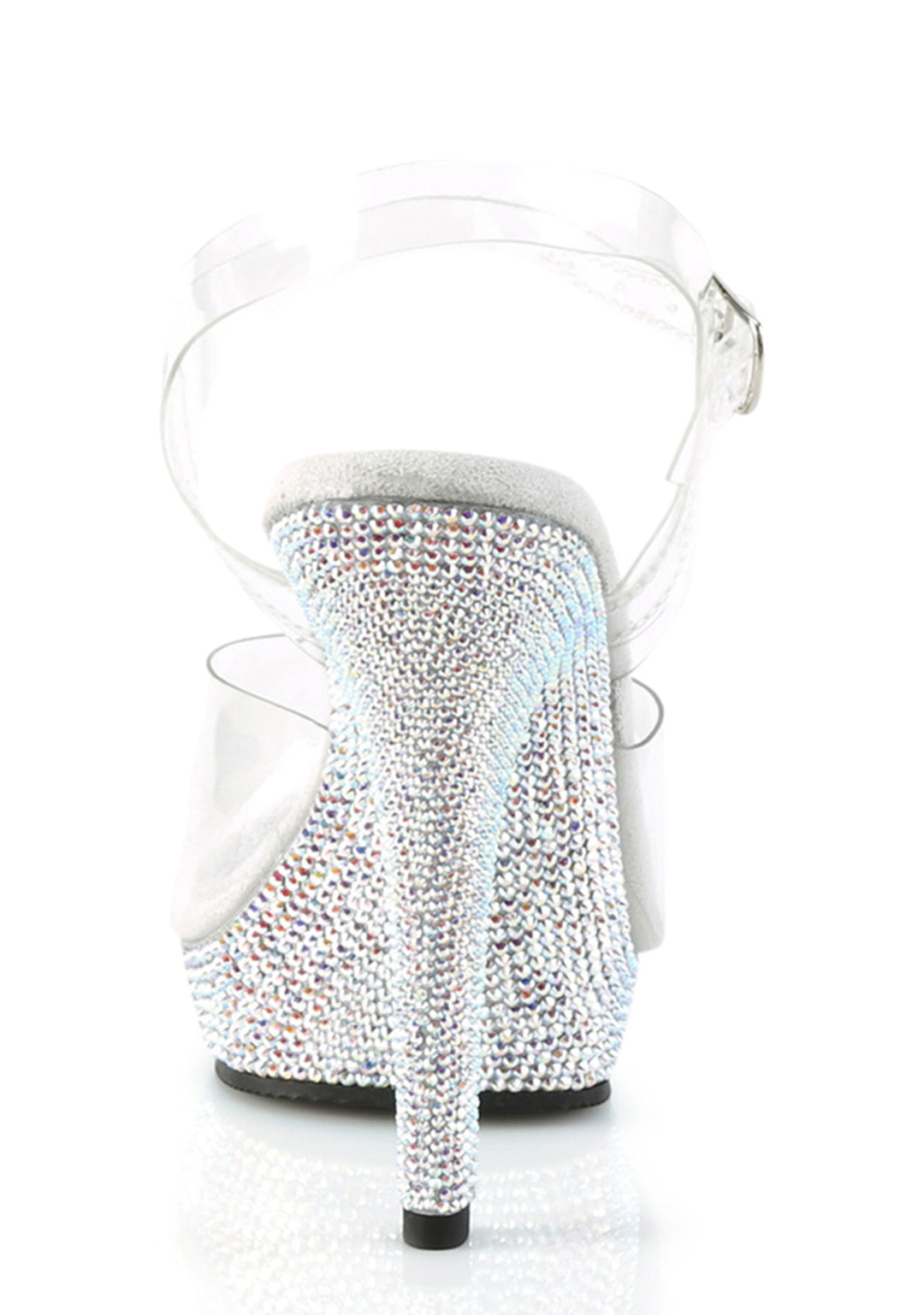 Lip-108 Platform Ankle Strap Rhinestones Sandals-Silver - Image 4