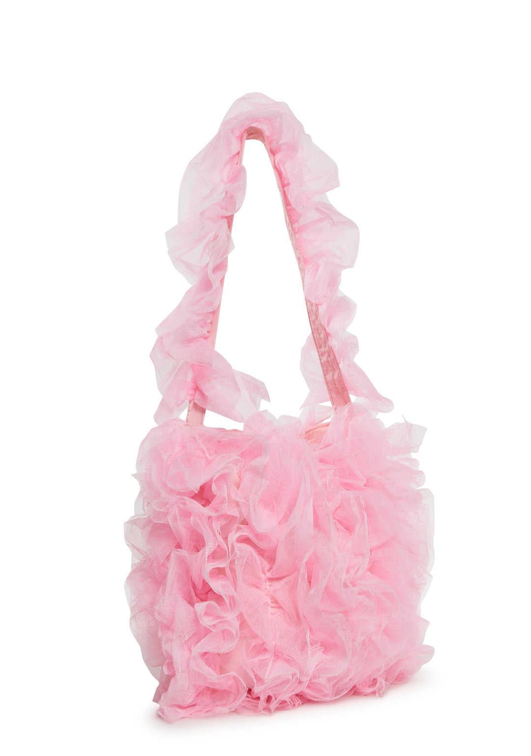 Womens Tulle Ruffled Shoulder Bag Sugar Thrillz - Pink - Image 3