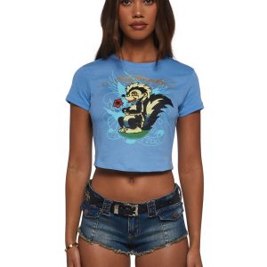 Ed Hardy Skunk Baby Tee - Blue