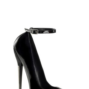 Dagger-12 Ankle Strap Pumps-Black