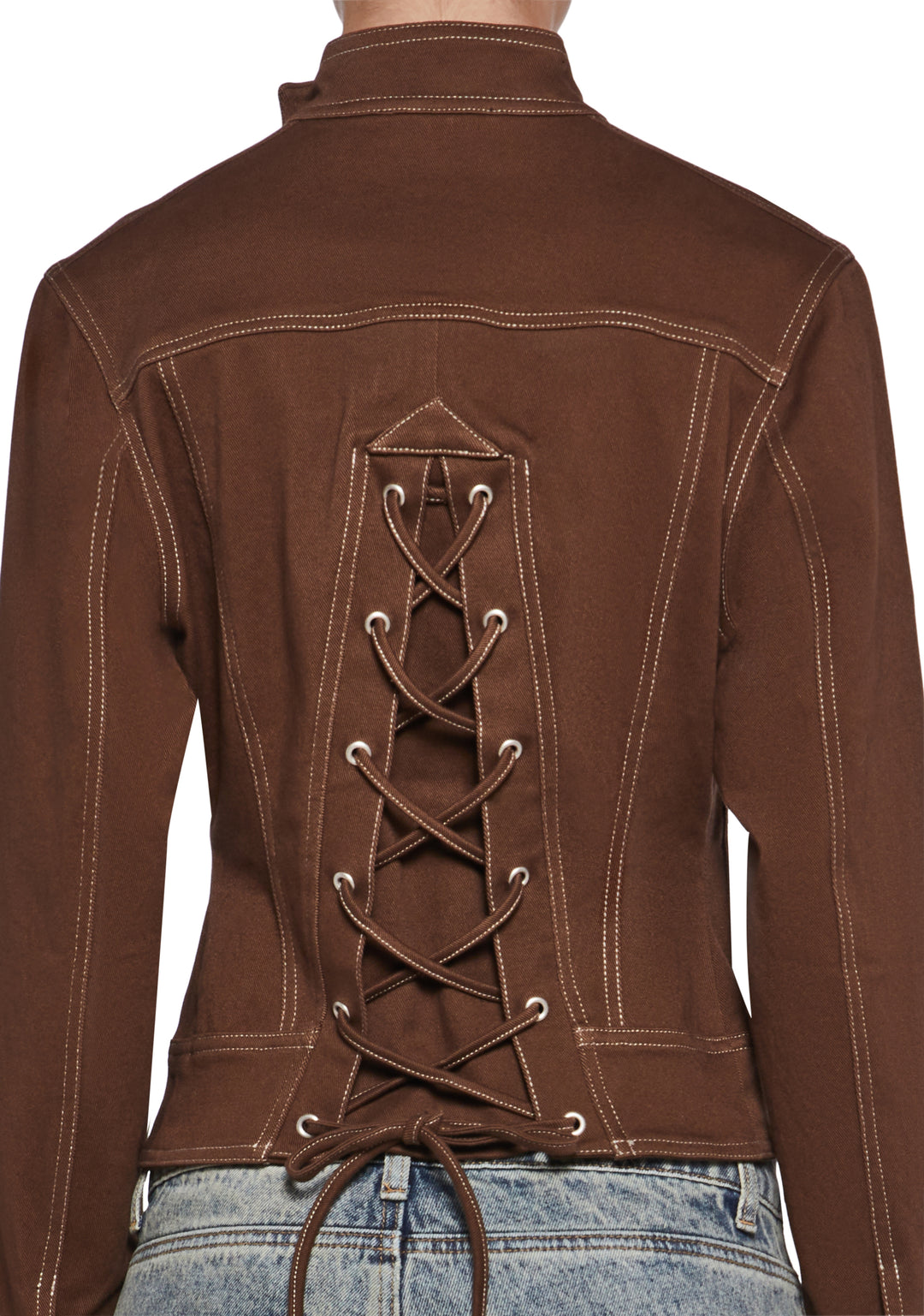 Washed Poplin Contrast Jacket Current Mood - Brown - Image 6