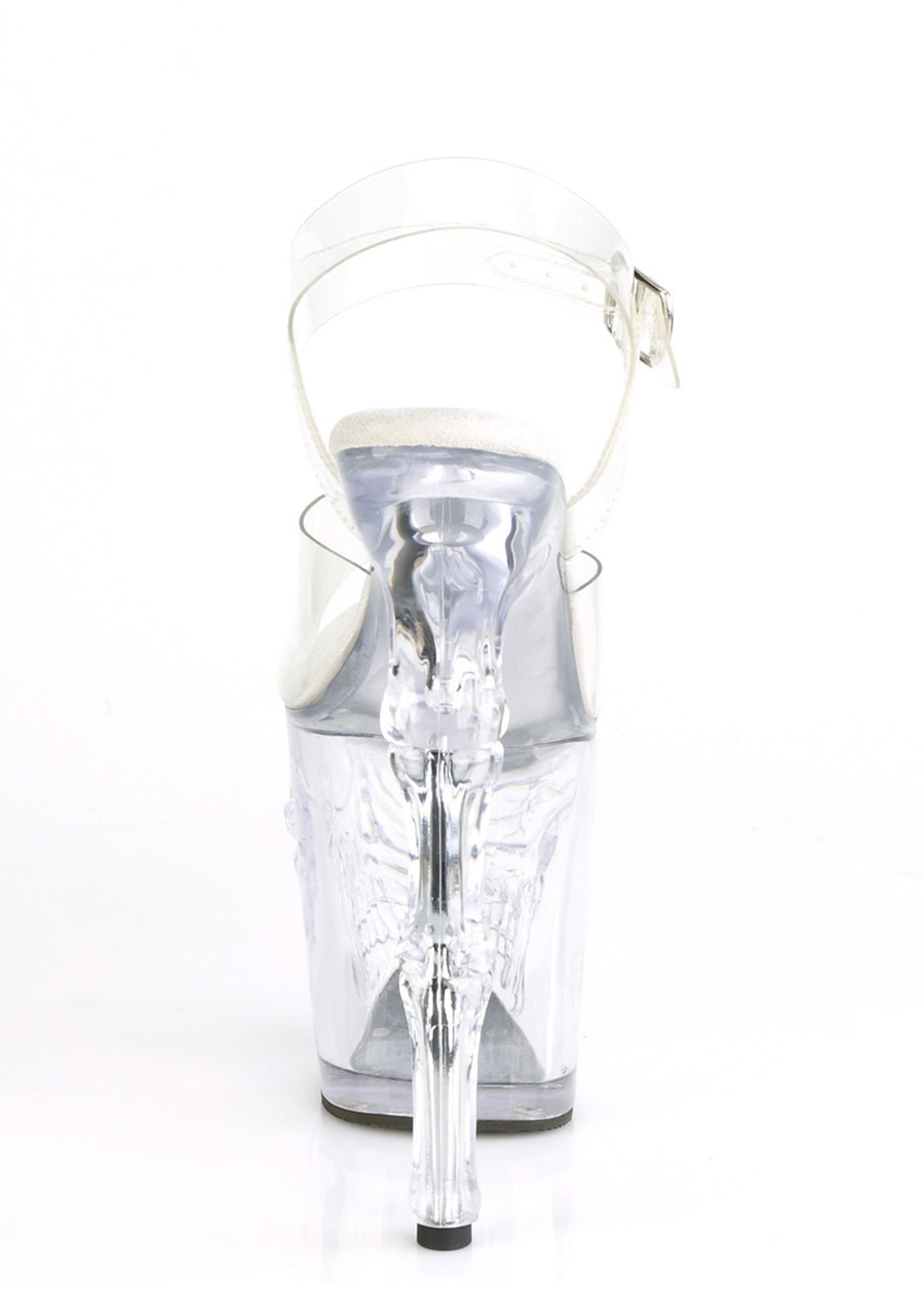 Rapture-808 Platform Ankle Strap Sandals-Clear - Image 4