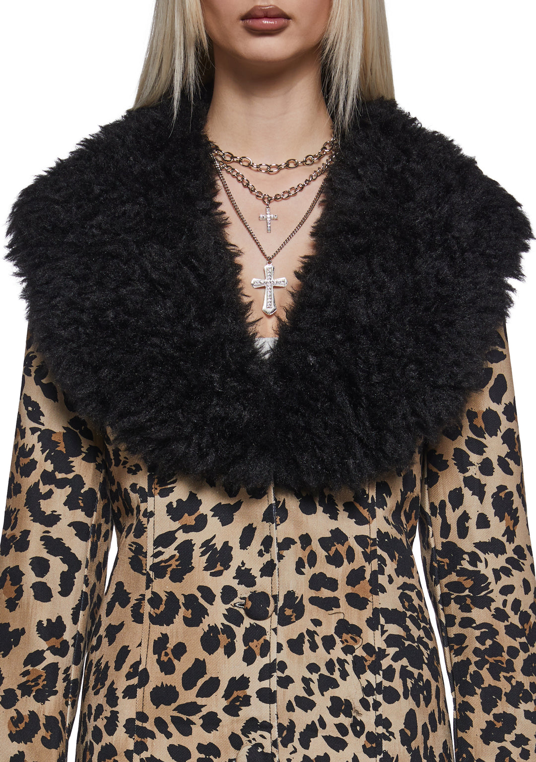 Champagne Showers Leopard Coat - Image 5