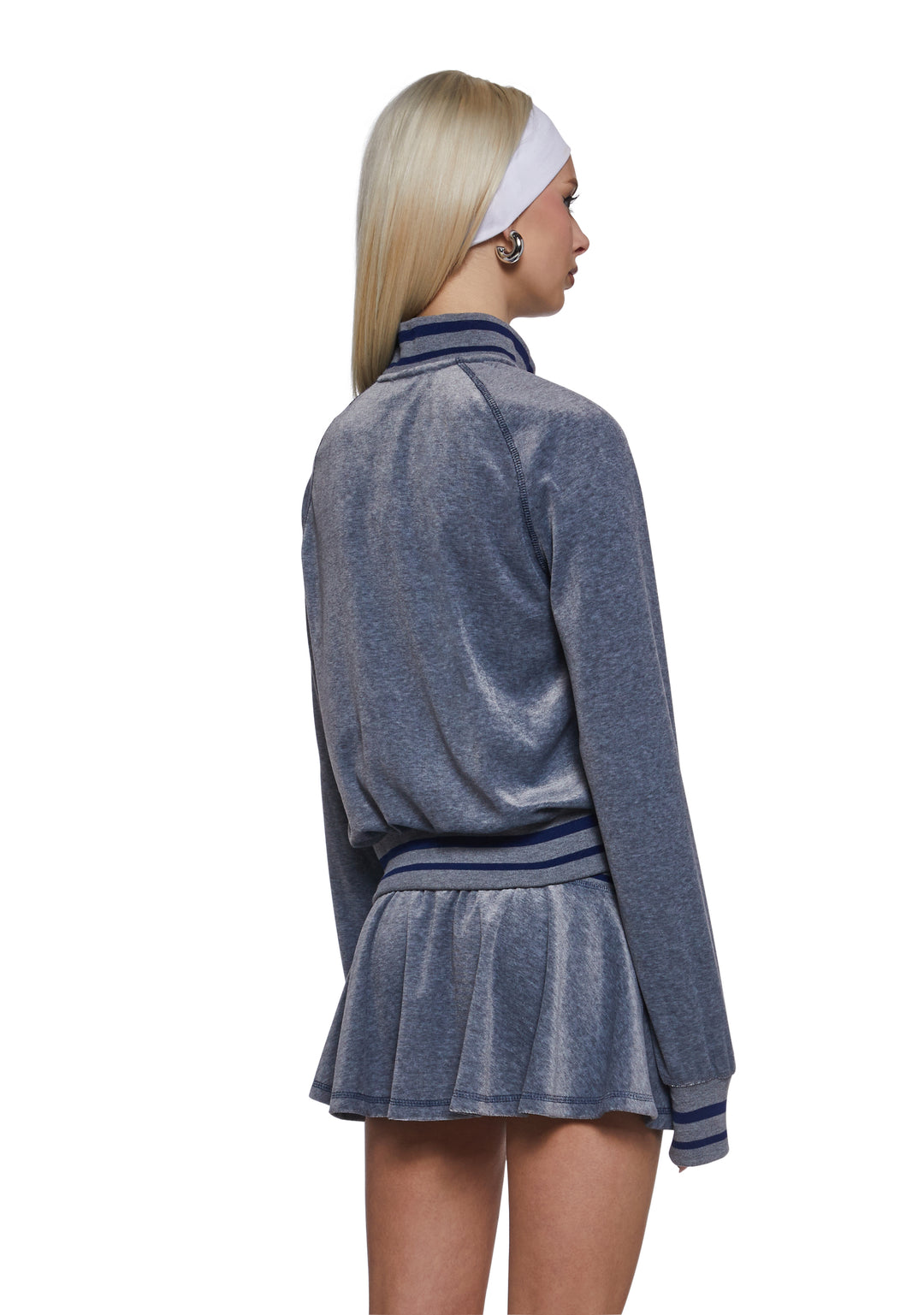 Womens Sporty Jacket - Gray - Image 4