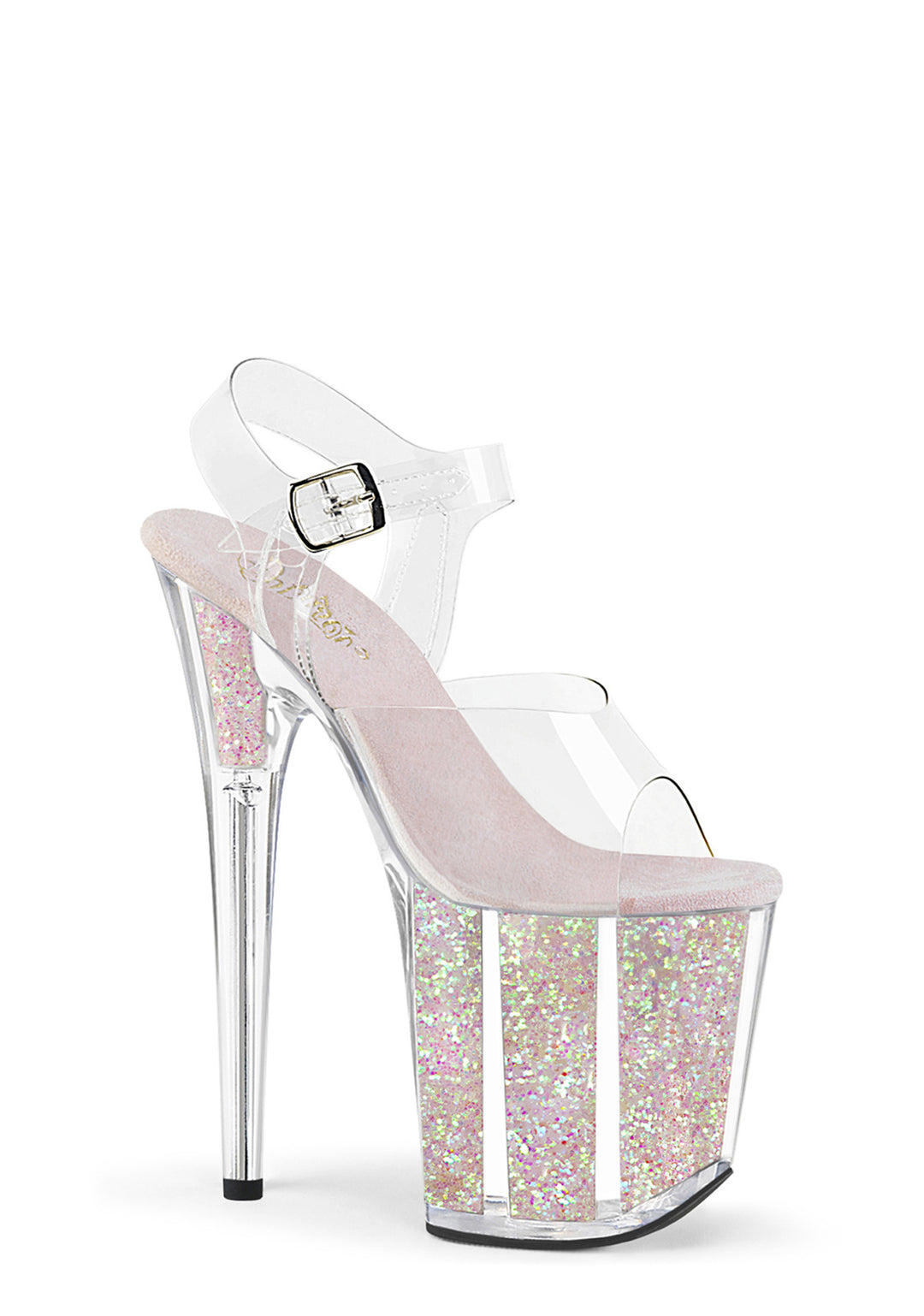 Flamingo-808UVG Platform Ankle Strap Sandals-Neon Opal - Image 5