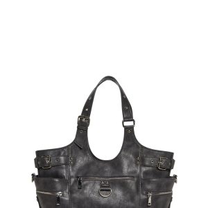 Darker Wavs Large Slouchy Shoulder Bag - Gray
