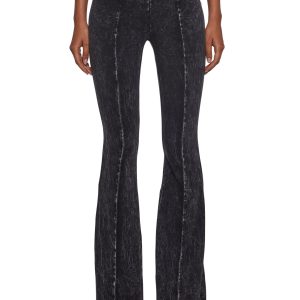 Cotton Washed Flared Pants Current Mood - Black