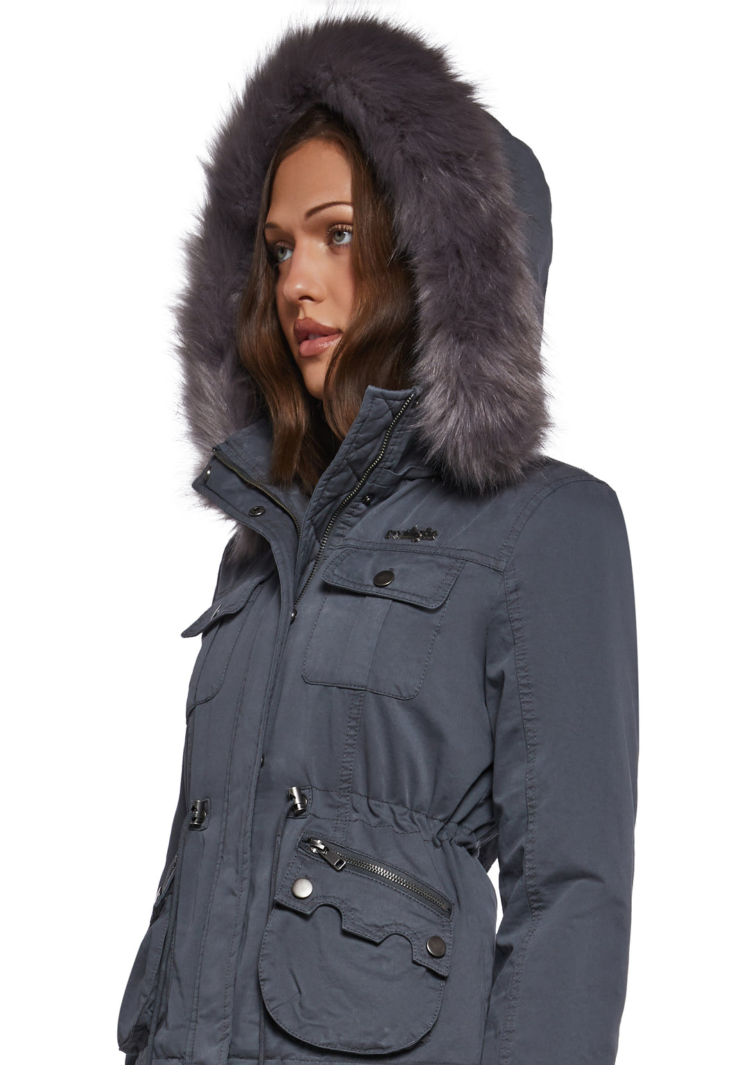 Dolls Kill x Twilight Bella Edward Washed Twill Parka With Removable Hood - Blue - Image 7