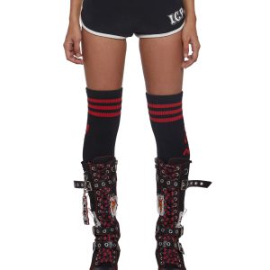 Dolls Kill x Insane Clown Posse Violent J Shaggy 2 Dope Booty Shorts - Black