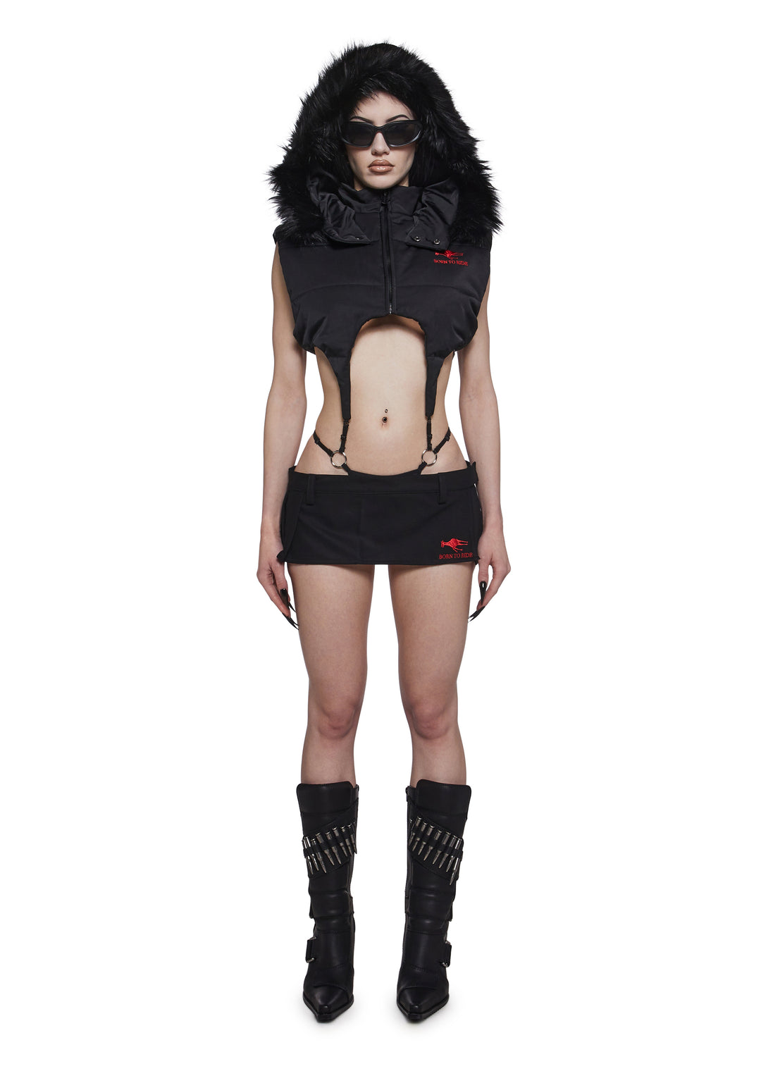 Namilia Born To Ride Puffer Vest - Black - Image 2