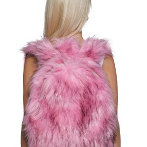 Faux Fur Backpack Club Exx - Pink