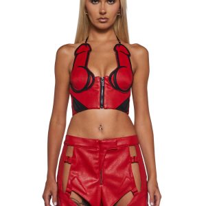 Namilia Moto Dickini Top - Red