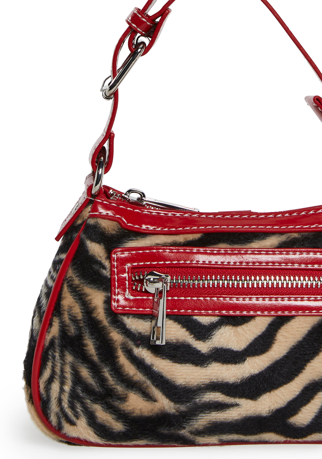 Zebra Print Baguette Shoulder Bag Current Mood - Multi - Image 5