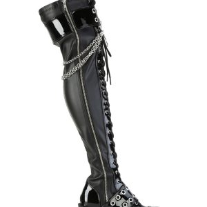 Bratty-304 Platform Over-The-Knee Boots