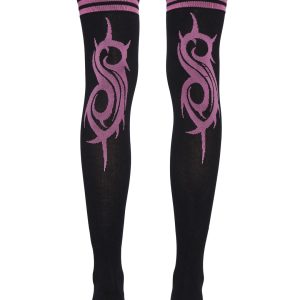 Dolls Kill x Slipknot Intarsia Socks - Pink