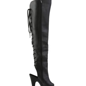 Adore-3019 Platform Over-The-Knee Boots-Black PU
