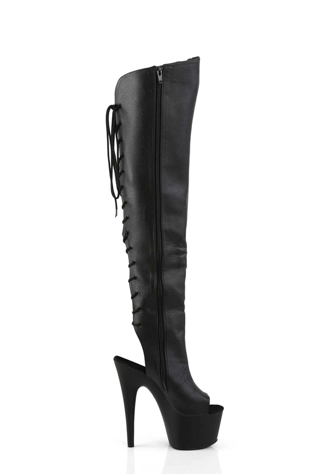 Adore-3019 Platform Over-The-Knee Boots-Black PU