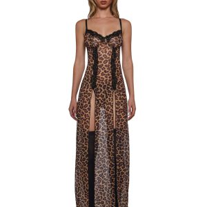 Leopard Print Slip Dress Current Mood - Multi