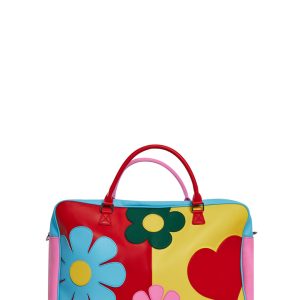 Delias Groovy Colorblock Heart Peace Weekender Bag