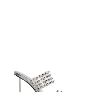 Spiked Detailed Mules Current Mood - Silver