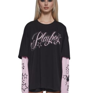 Playboy Twofer Long Sleeve Top