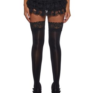 Ruffled Lace Mini Skort Trickz N Treatz - Black