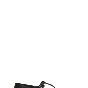 T Strap Vegan Leather Ballet Flats Current Mood - Black
