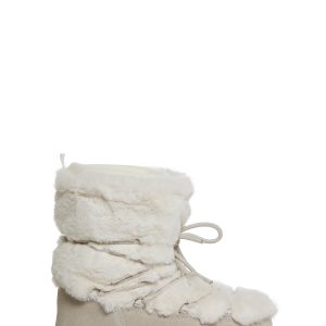 Steve Madden Mav-M Bone Platform Booties - Off White