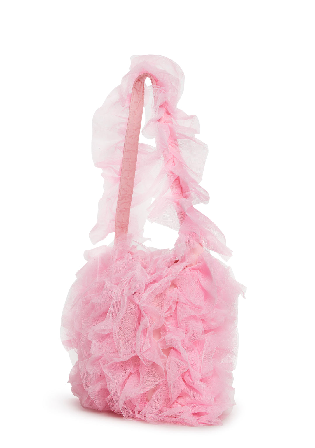 Womens Tulle Ruffled Shoulder Bag Sugar Thrillz - Pink - Image 4