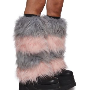 Striped Leg Warmers Sugar Thrillz - Pink
