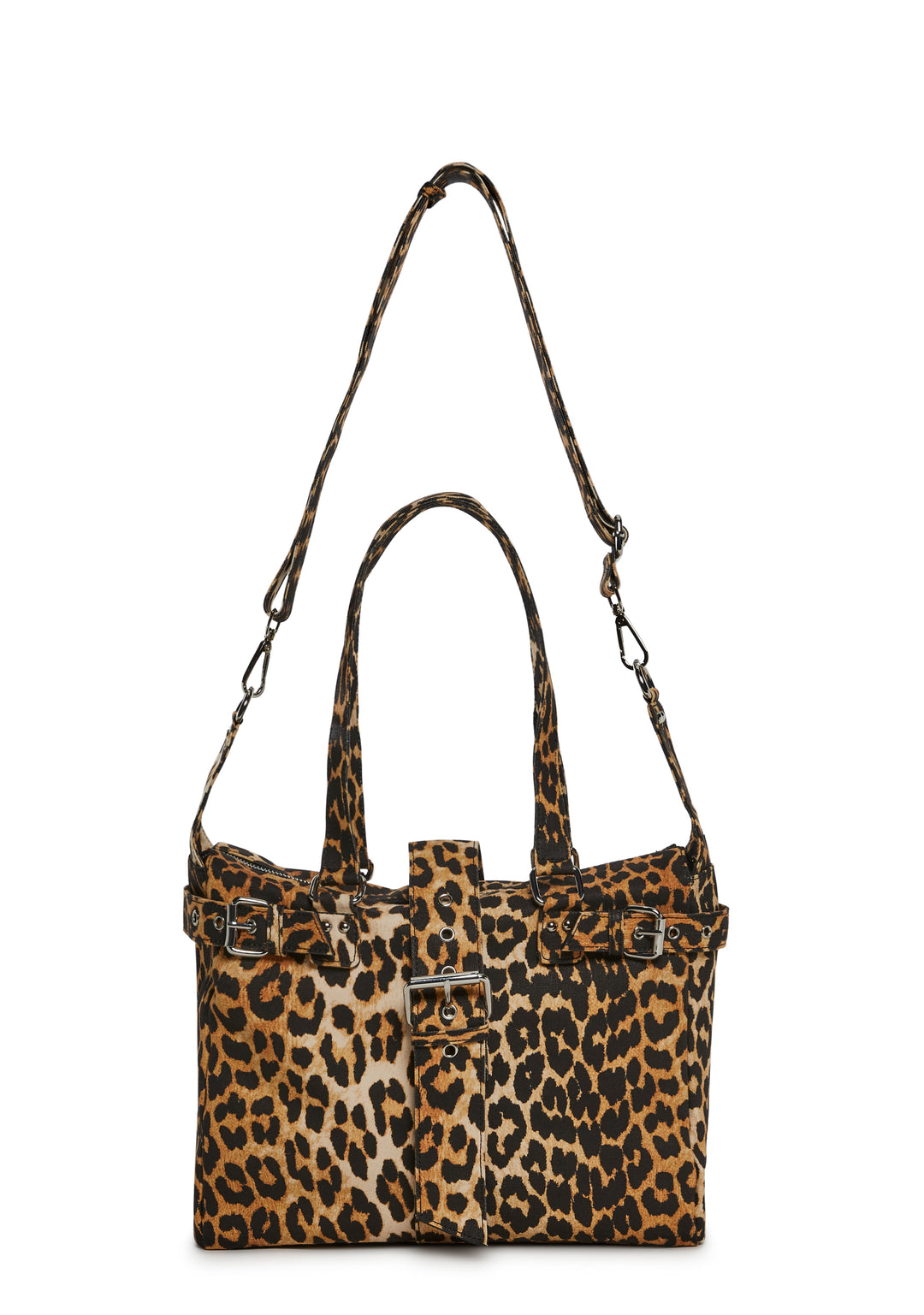 Leopard Print Canvas Tote Bag Current Mood - Multi - Image 6