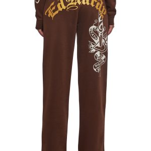 Ed Hardy Phoenix Sweatpants - Brown