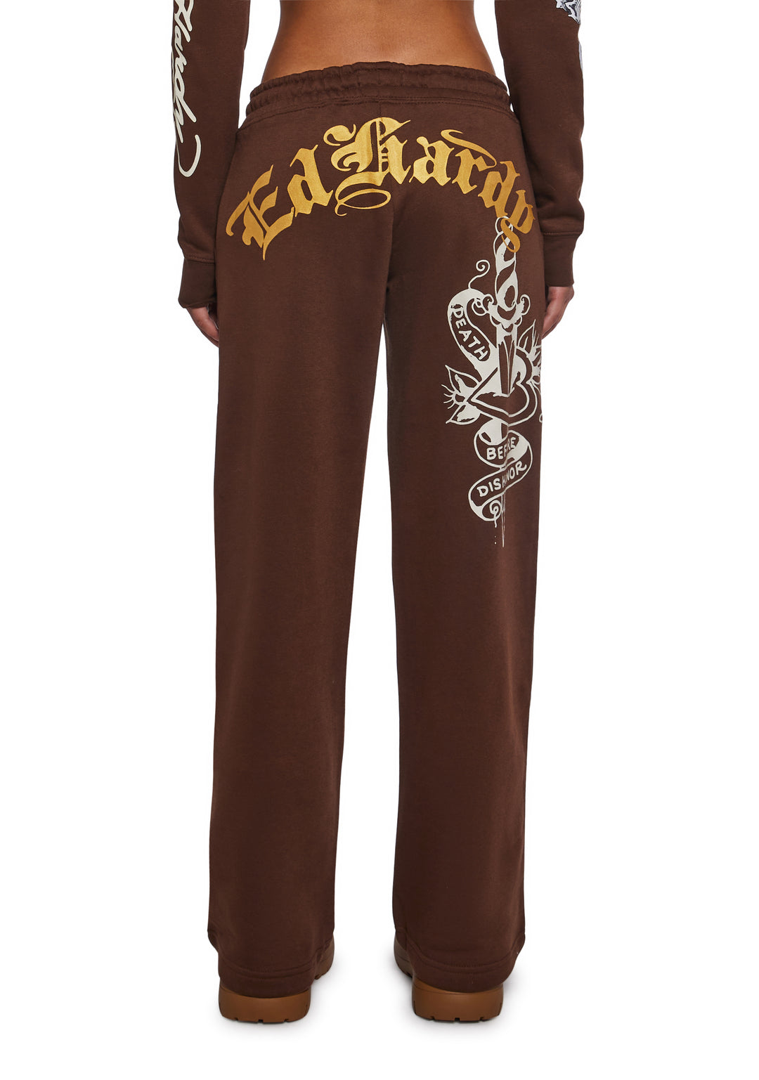 Ed Hardy Phoenix Sweatpants - Brown