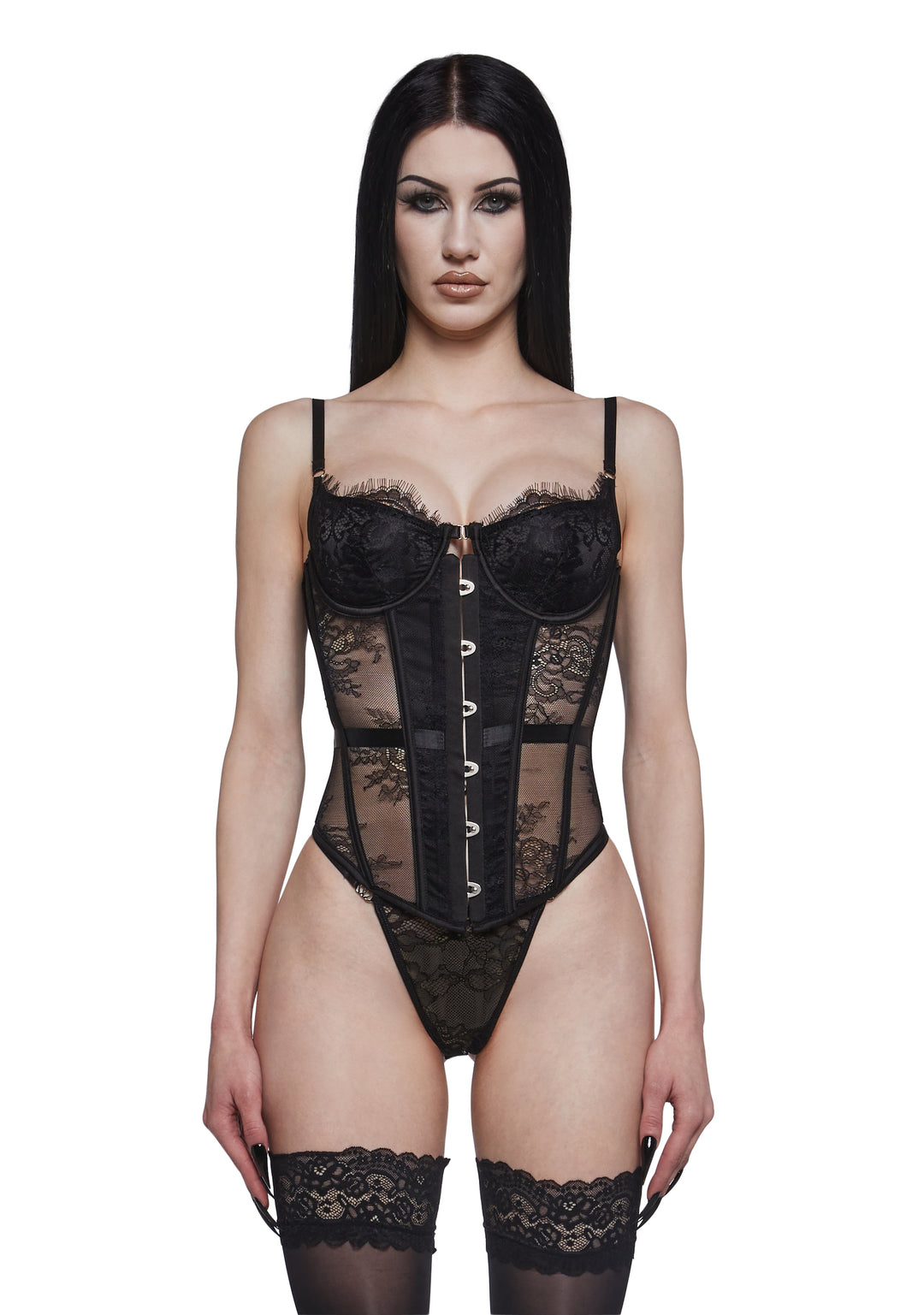 Roma Essentials Lace Corset - Black