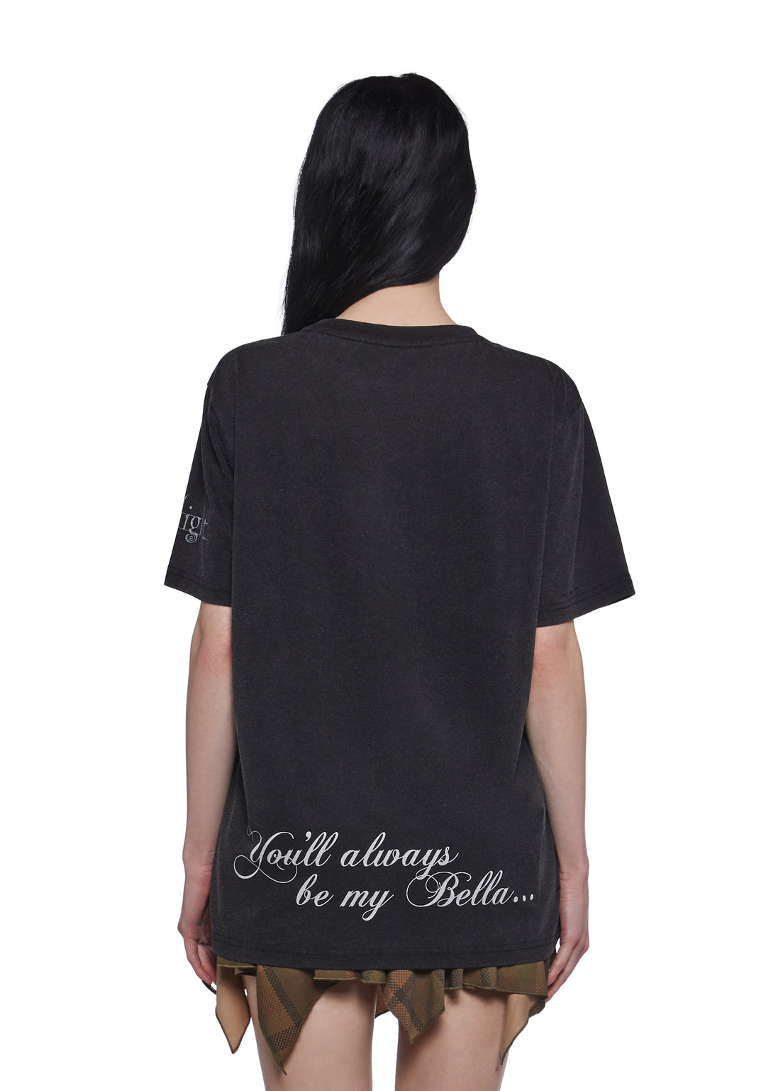 Dolls Kill x Twilight Edward Oversized Distressed Graphic Tee - Black - Image 6