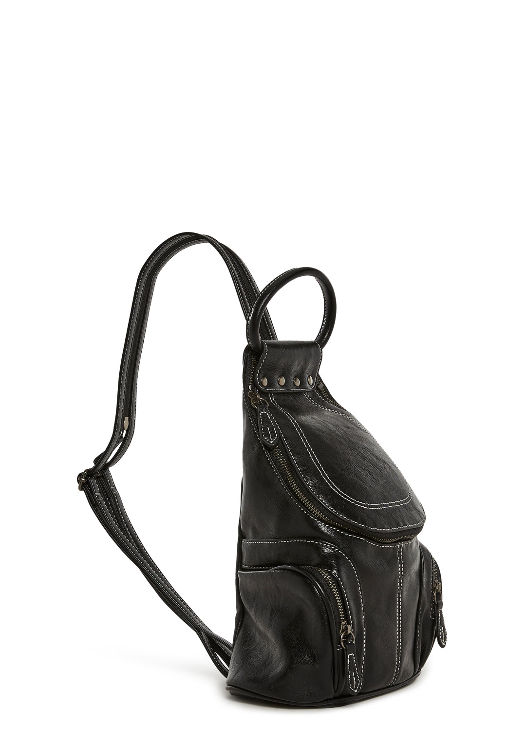 Zippered Pocket Backpack Current Mood - Black - Image 4
