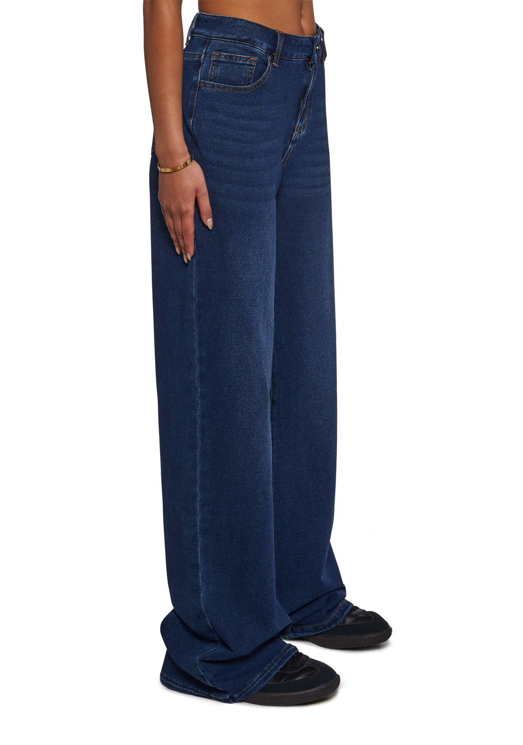 Womens Jean Sweatpants Current Mood - Blue - Image 3