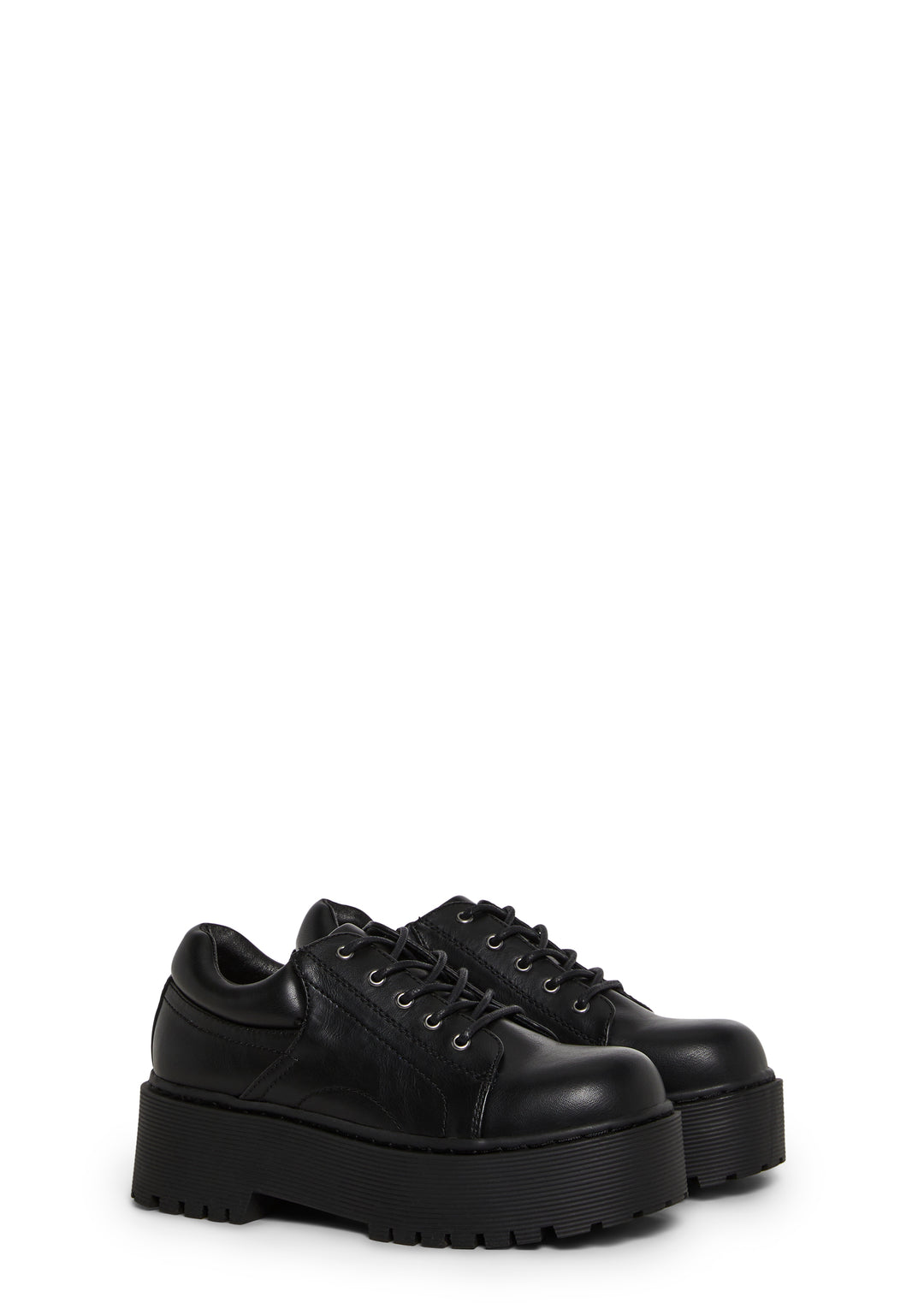 Vegan Leather Oxford Shoes Current Mood - Black - Image 3